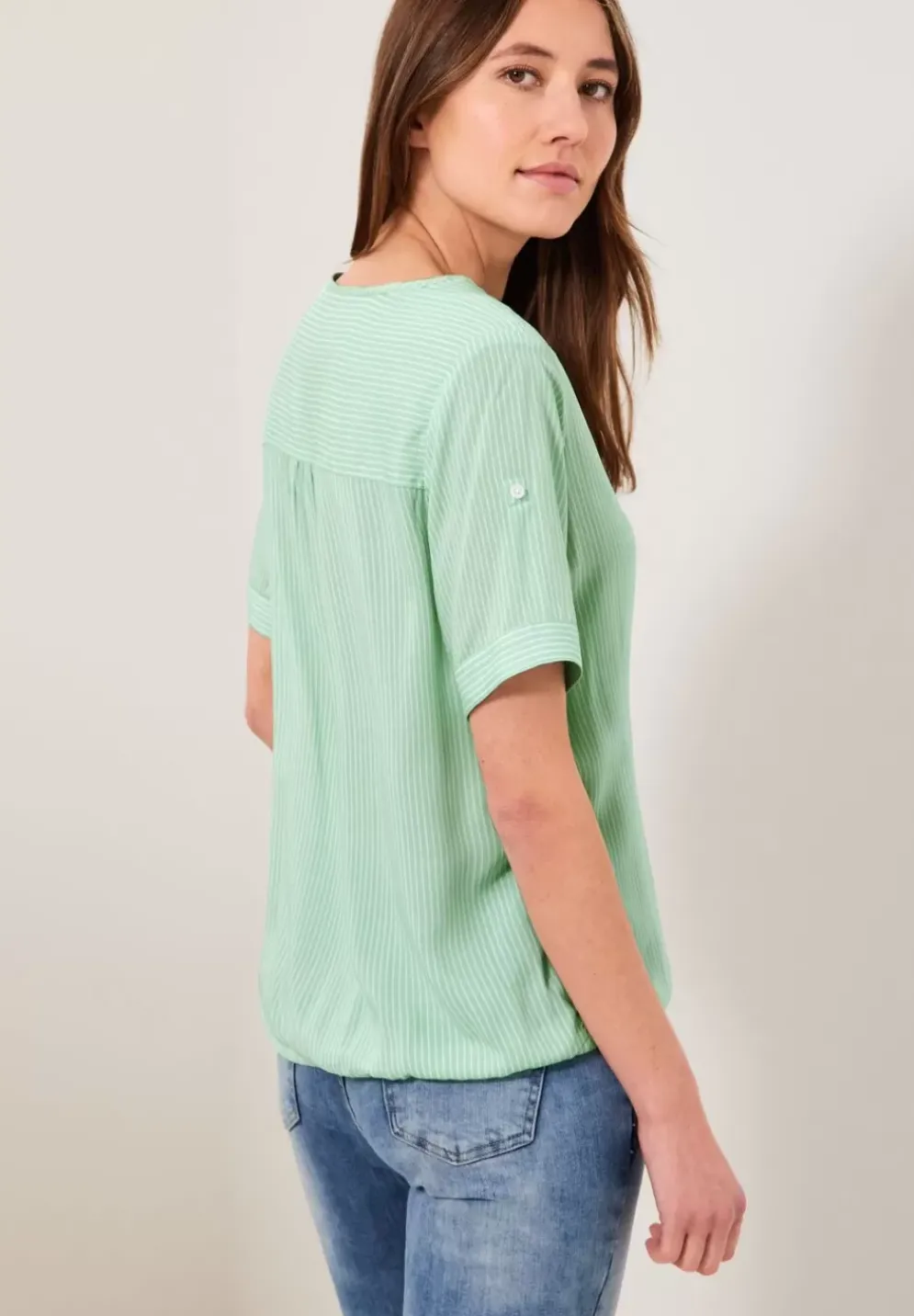 Bluse Mit Turn-Up Armel