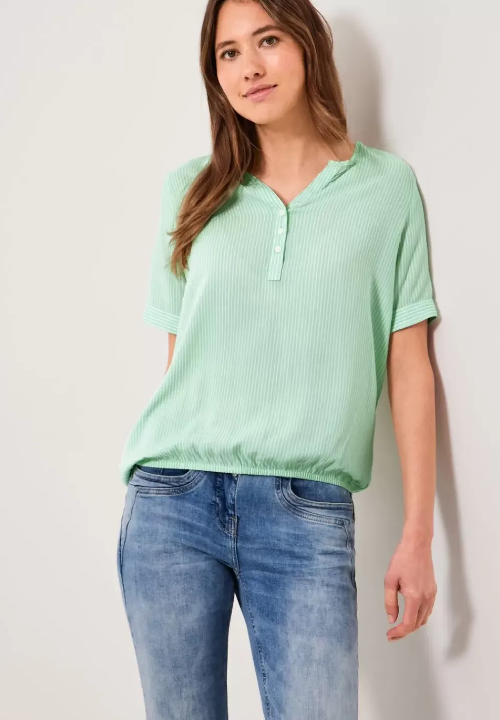 Bluse Mit Turn-Up Armel