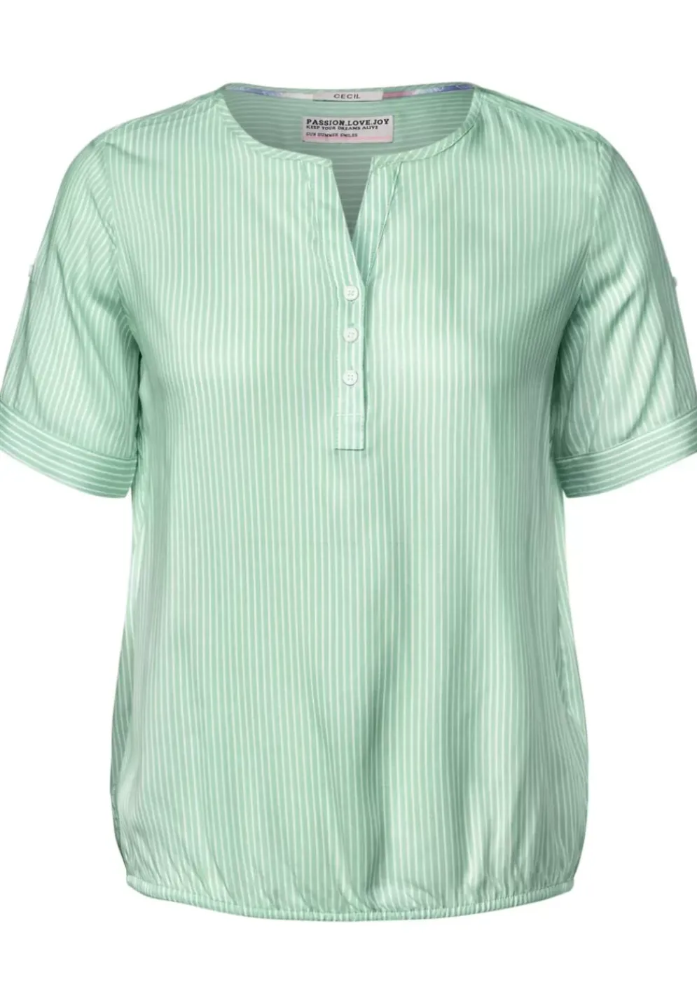 Bluse Mit Turn-Up Armel