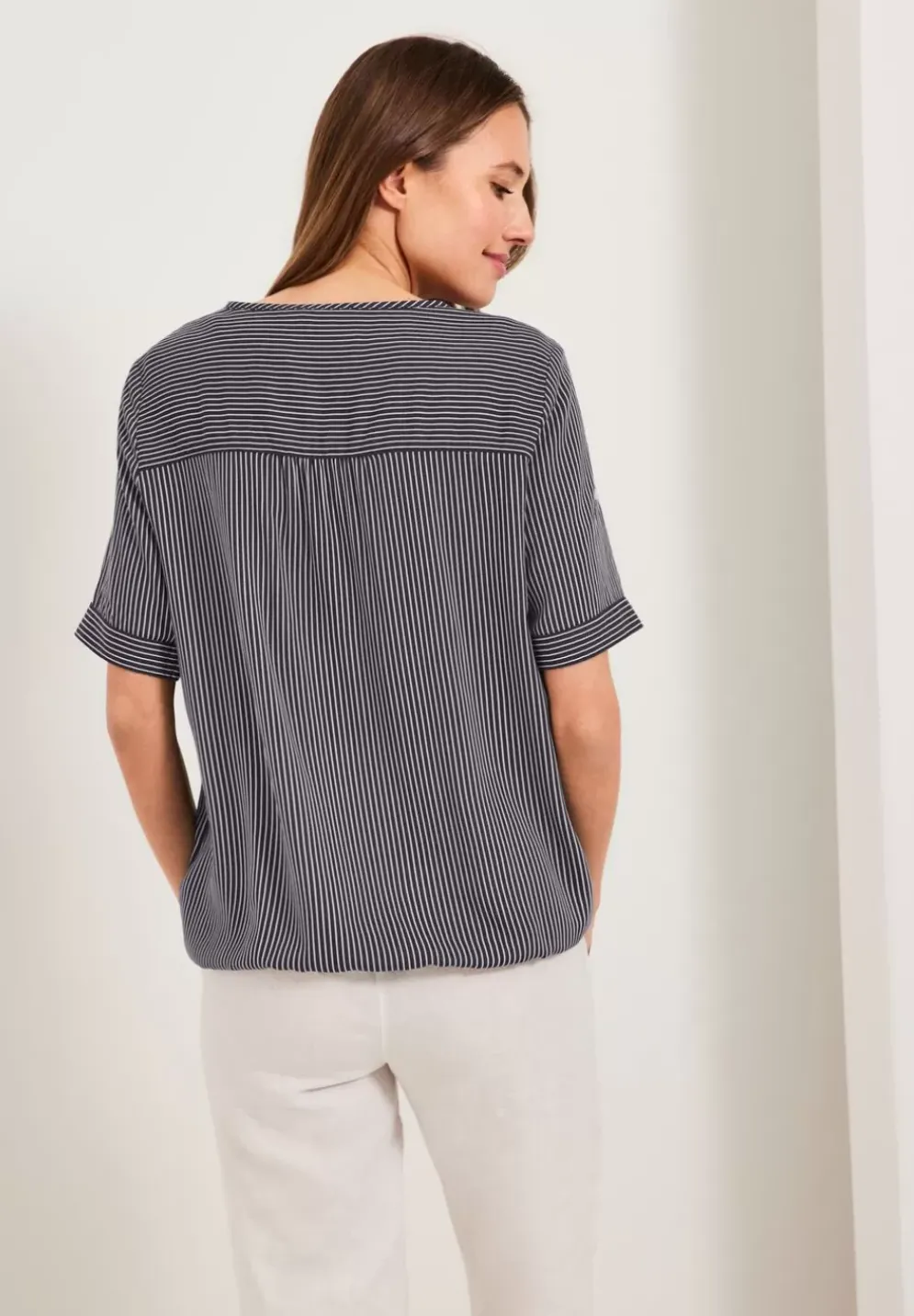 Bluse Mit Turn-Up Armel