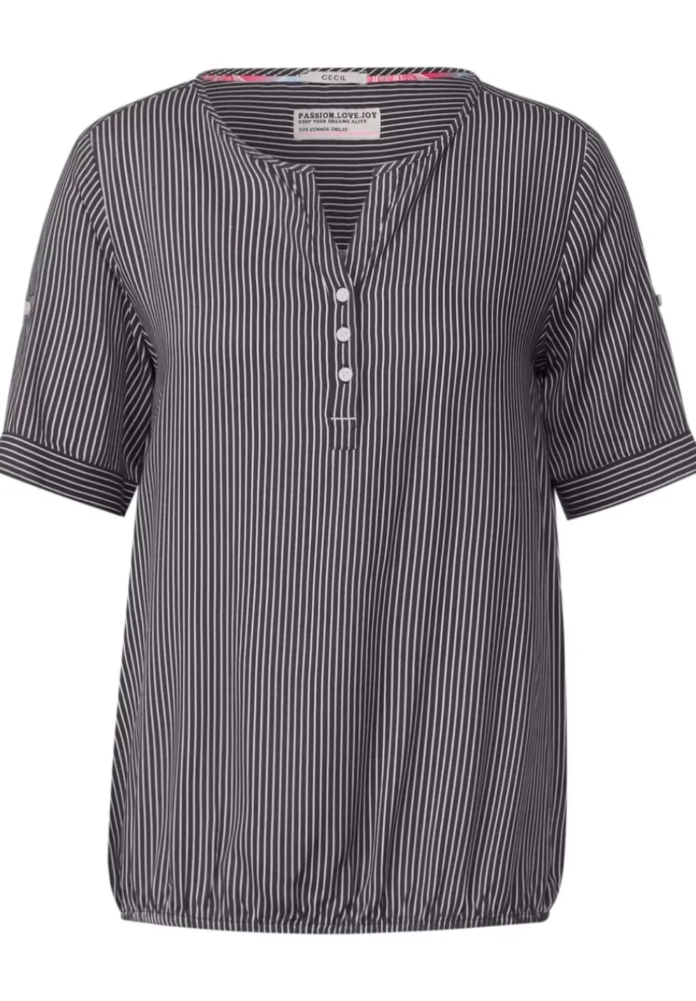 Bluse Mit Turn-Up Armel