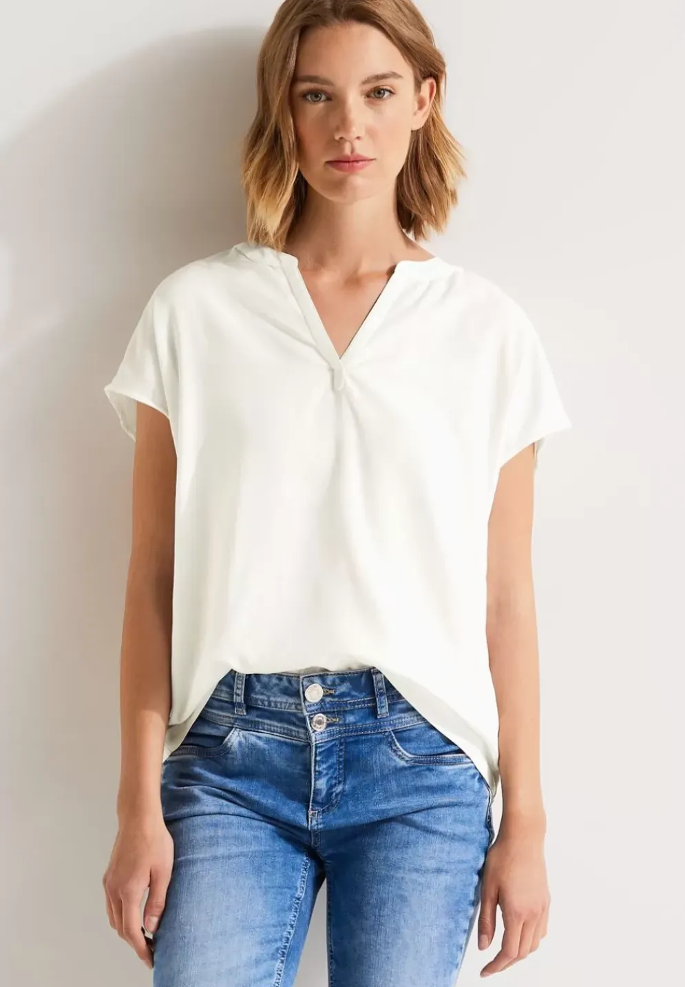 Blusenshirt In Unifarbe