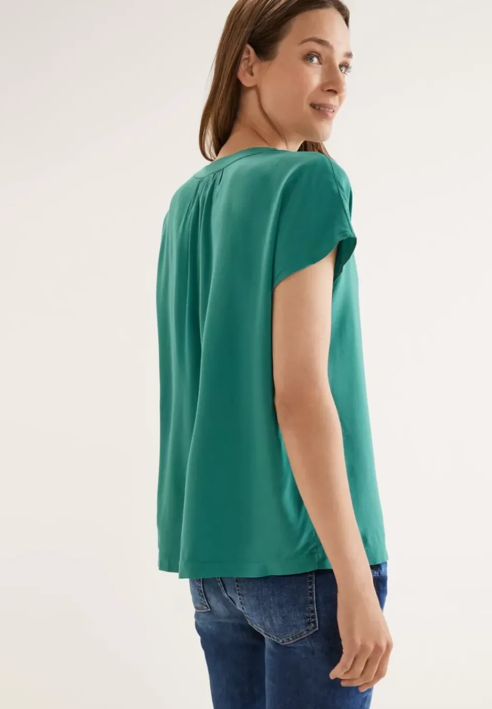 Blusenshirt In Unifarbe