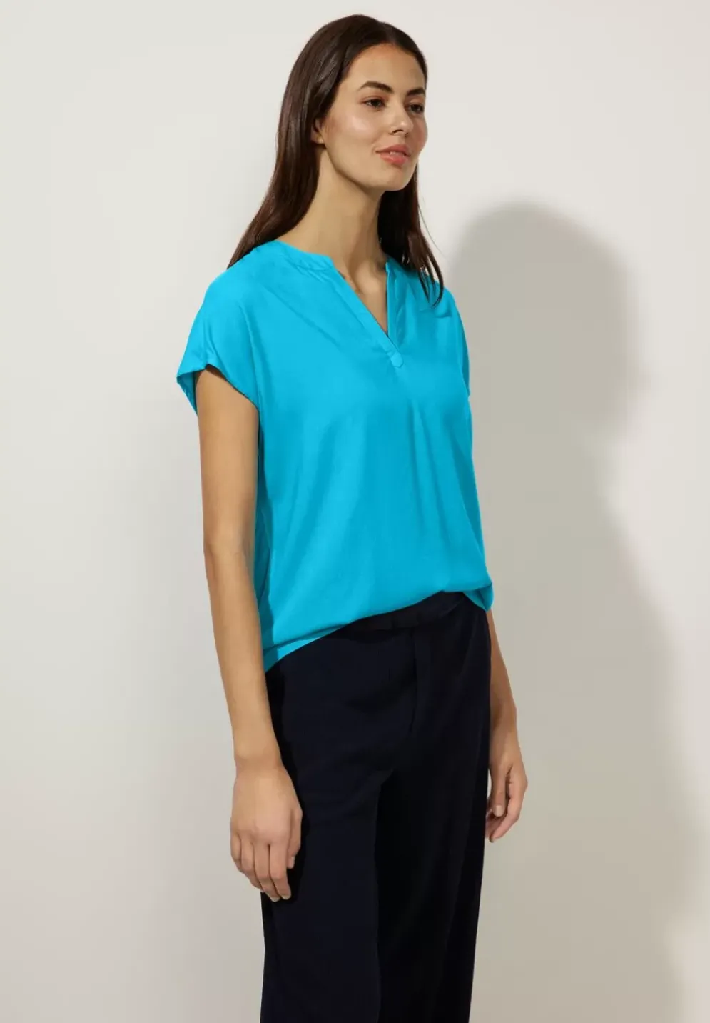 Blusenshirt In Unifarbe