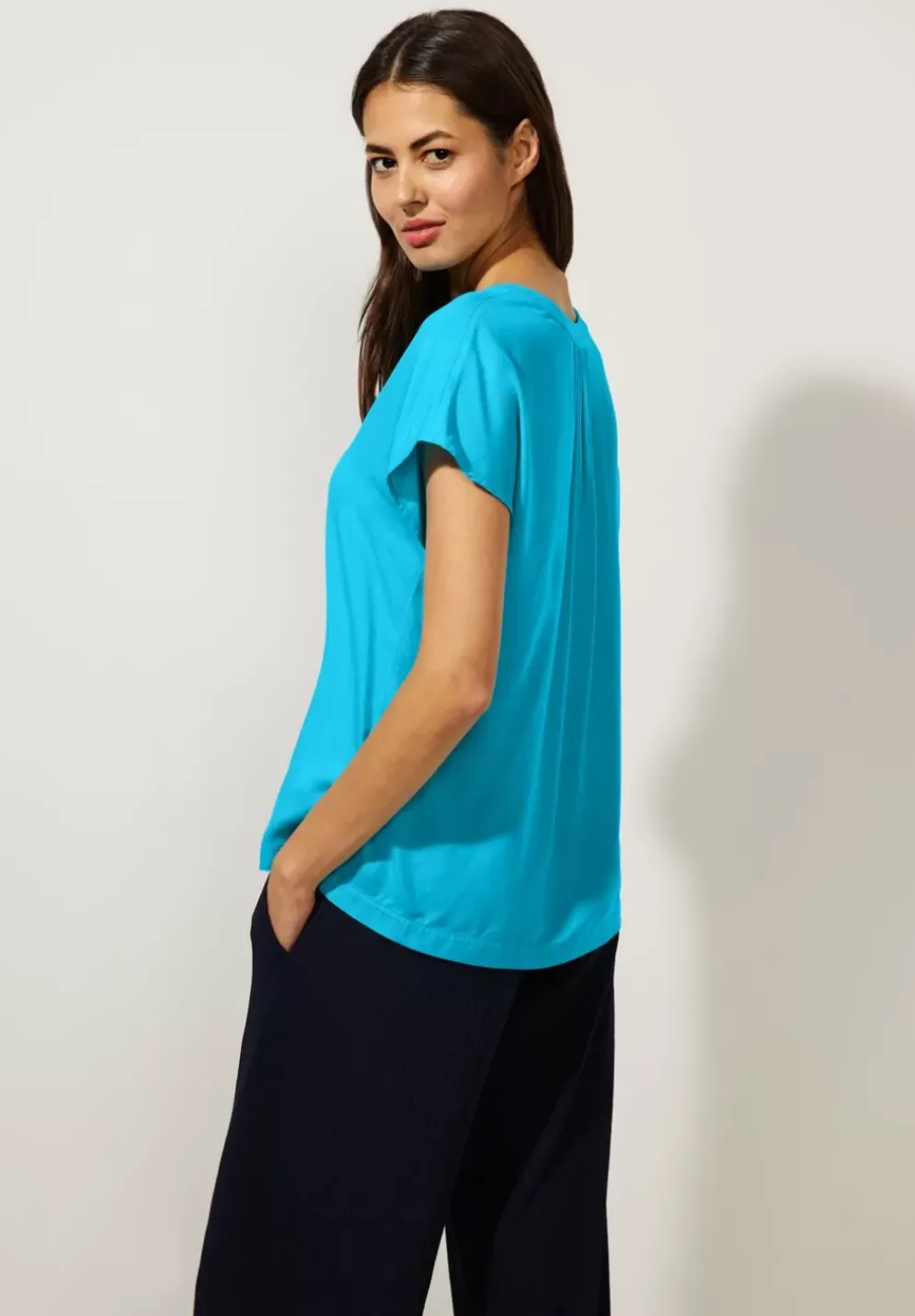 Blusenshirt In Unifarbe