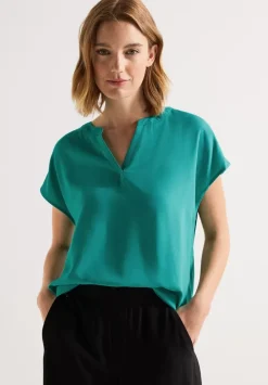 Blusenshirt In Unifarbe