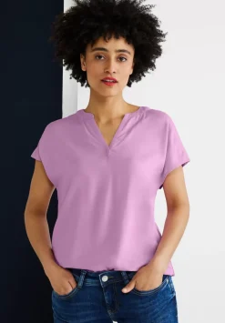 Blusenshirt In Unifarbe