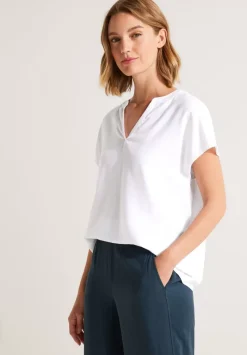 Blusenshirt In Unifarbe
