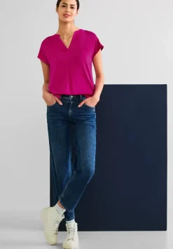 Blusenshirt In Unifarbe