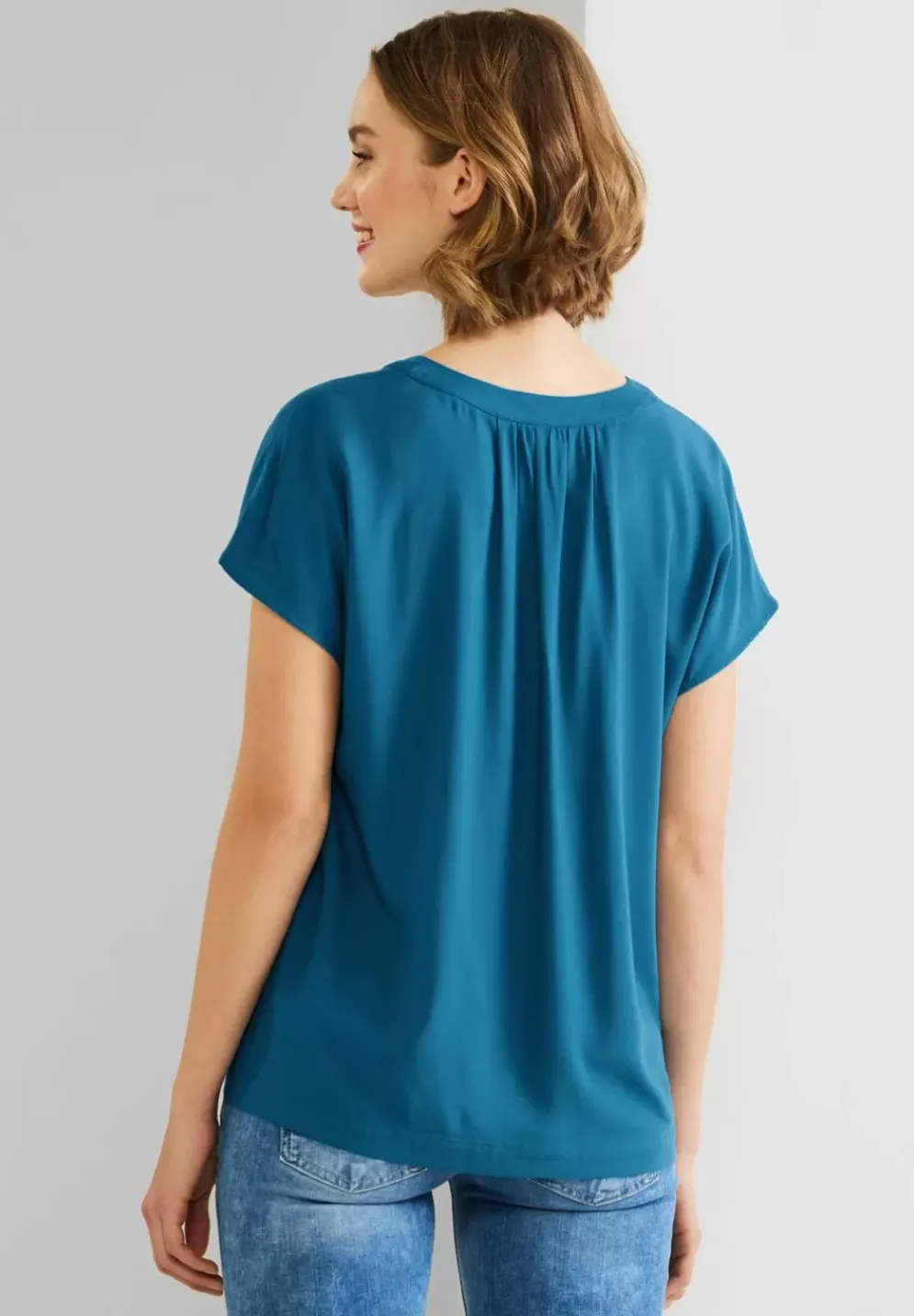 Blusenshirt In Unifarbe