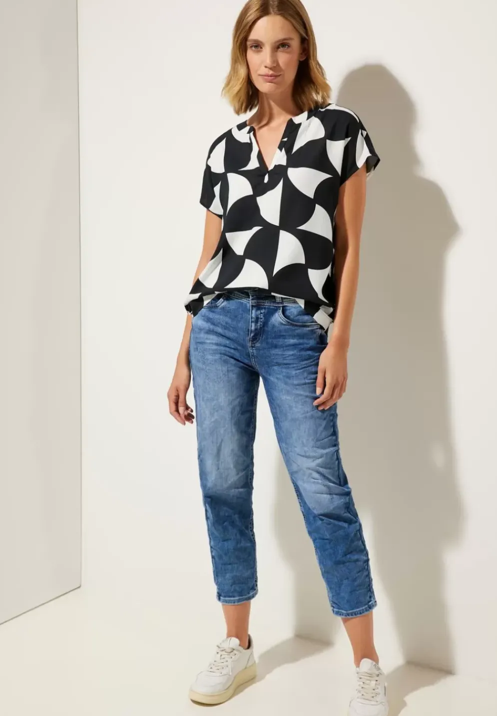 Blusenshirt In Unifarbe