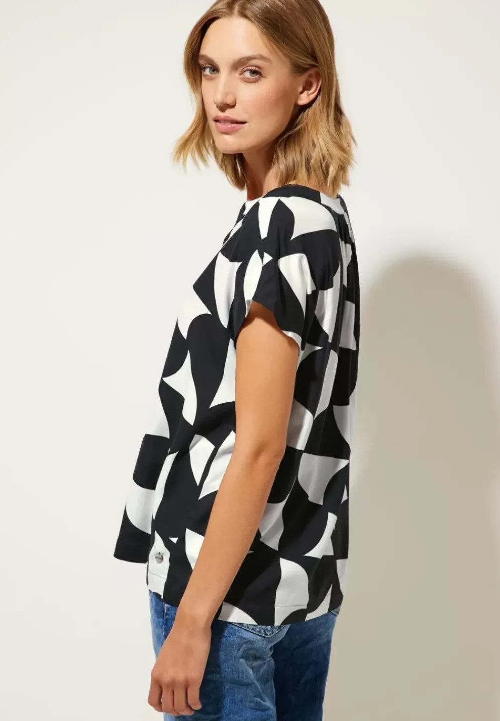 Blusenshirt In Unifarbe