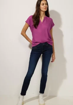 Blusenshirt In Unifarbe