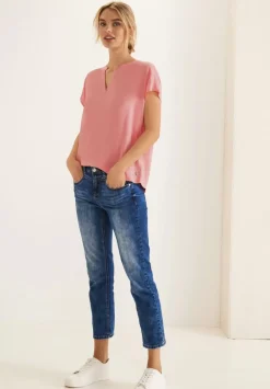 Blusenshirt In Unifarbe