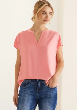 Blusenshirt In Unifarbe