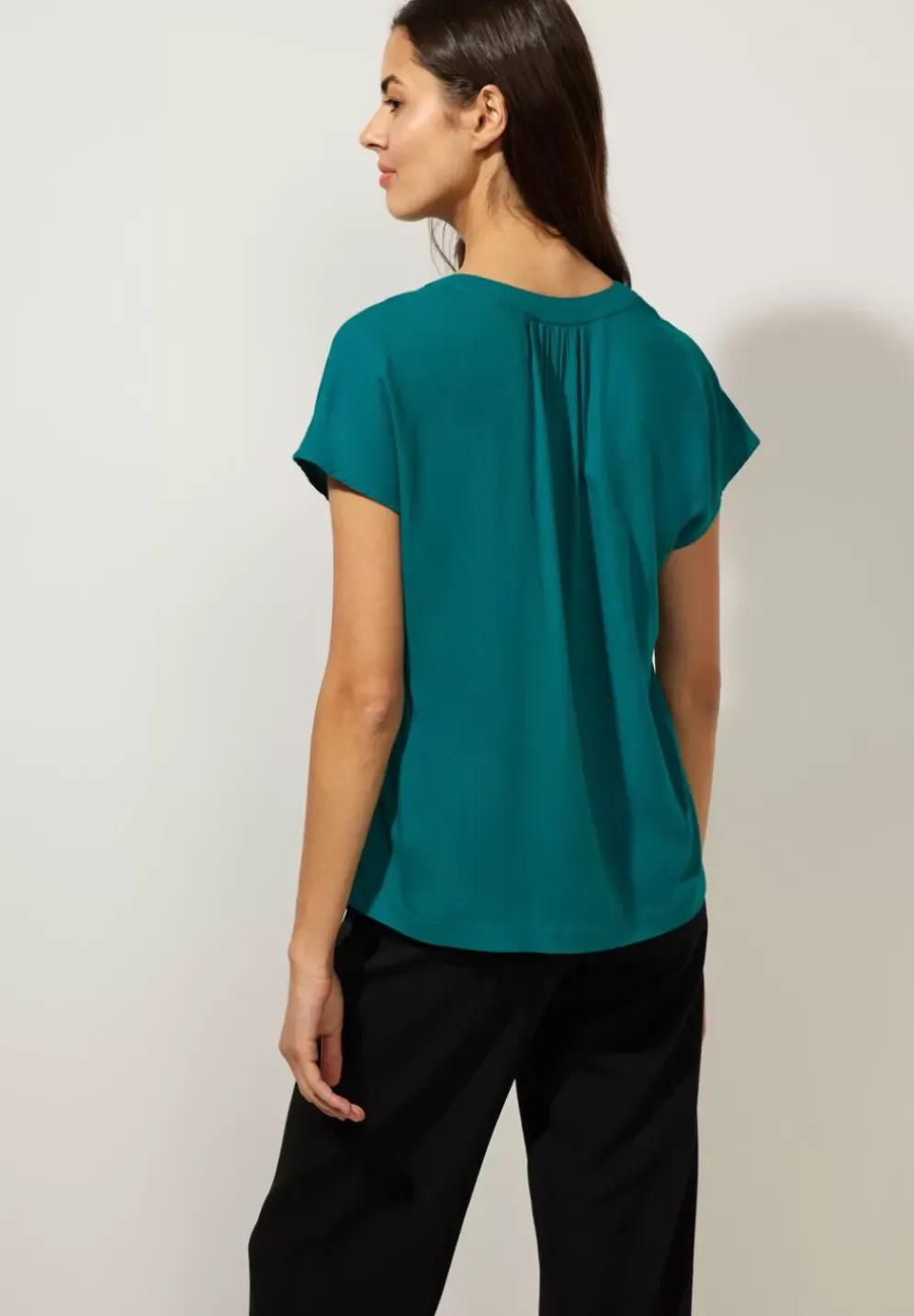 Blusenshirt In Unifarbe