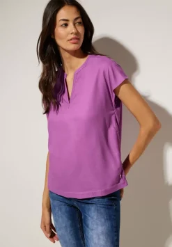 Blusenshirt In Unifarbe