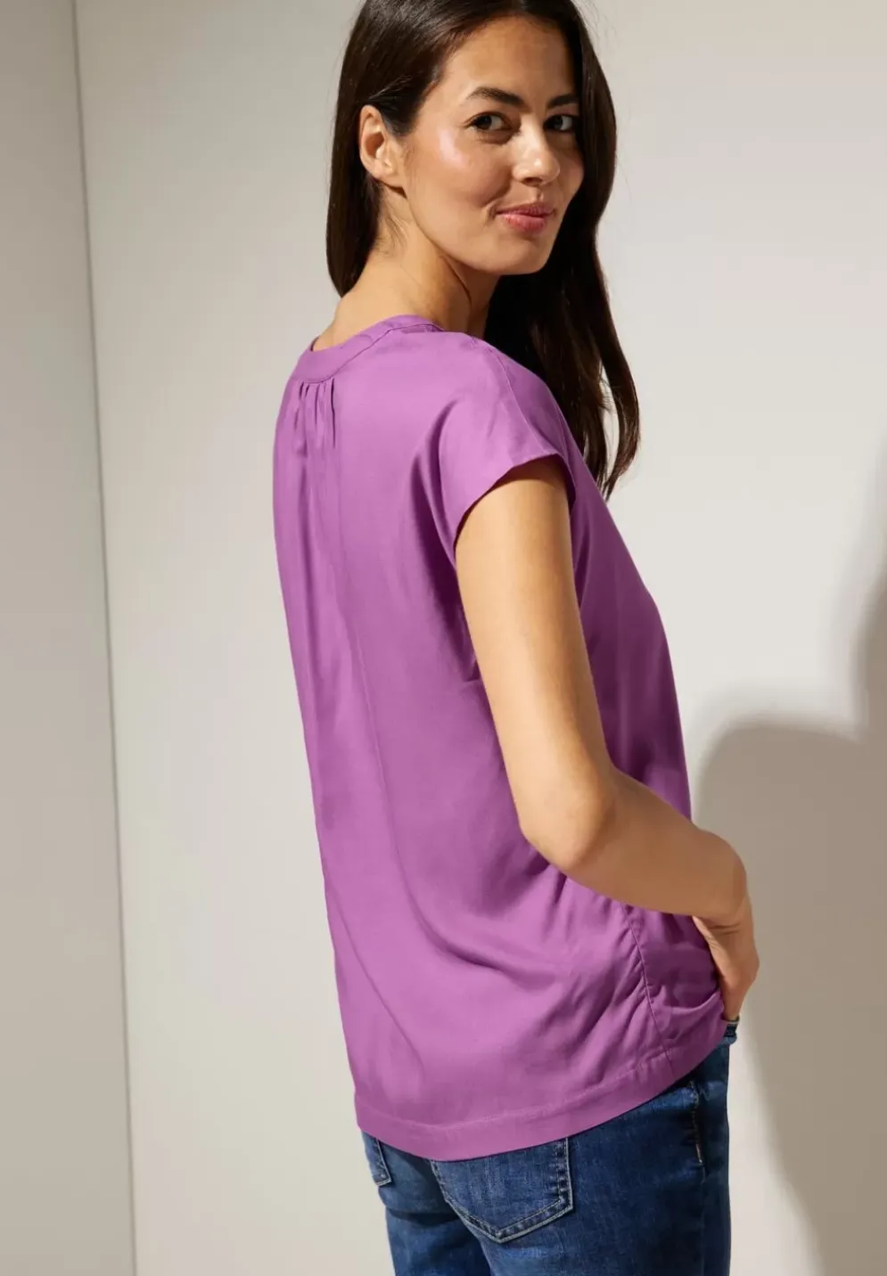 Blusenshirt In Unifarbe