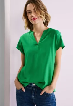 Blusenshirt In Unifarbe