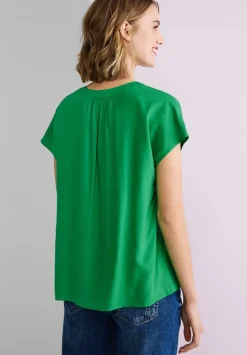 Blusenshirt In Unifarbe