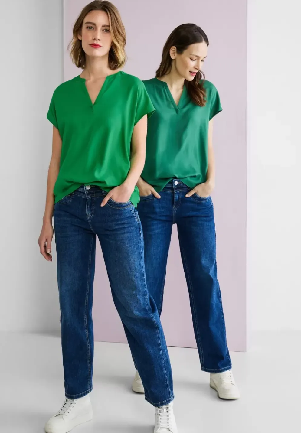 Blusenshirt In Unifarbe
