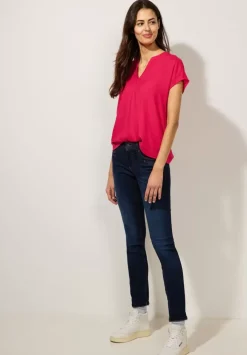 Blusenshirt In Unifarbe