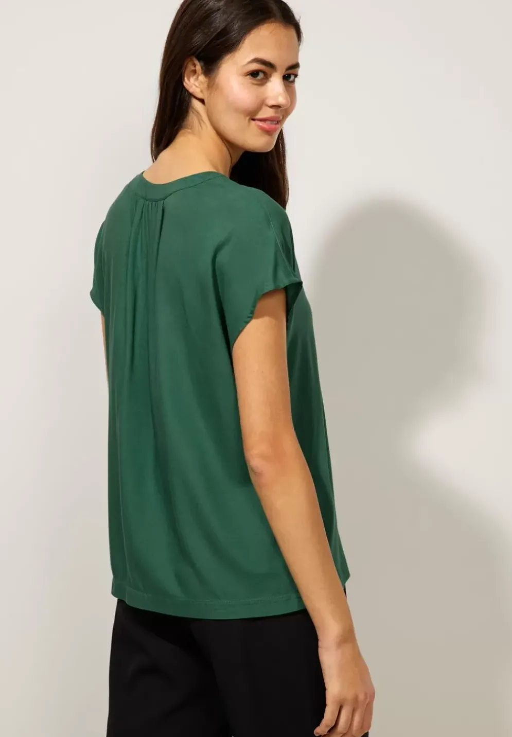 Blusenshirt In Unifarbe