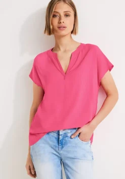Blusenshirt In Unifarbe