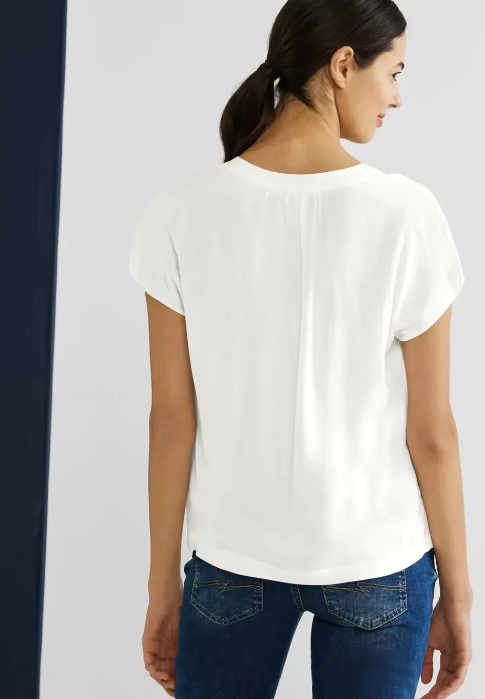 Blusenshirt In Unifarbe