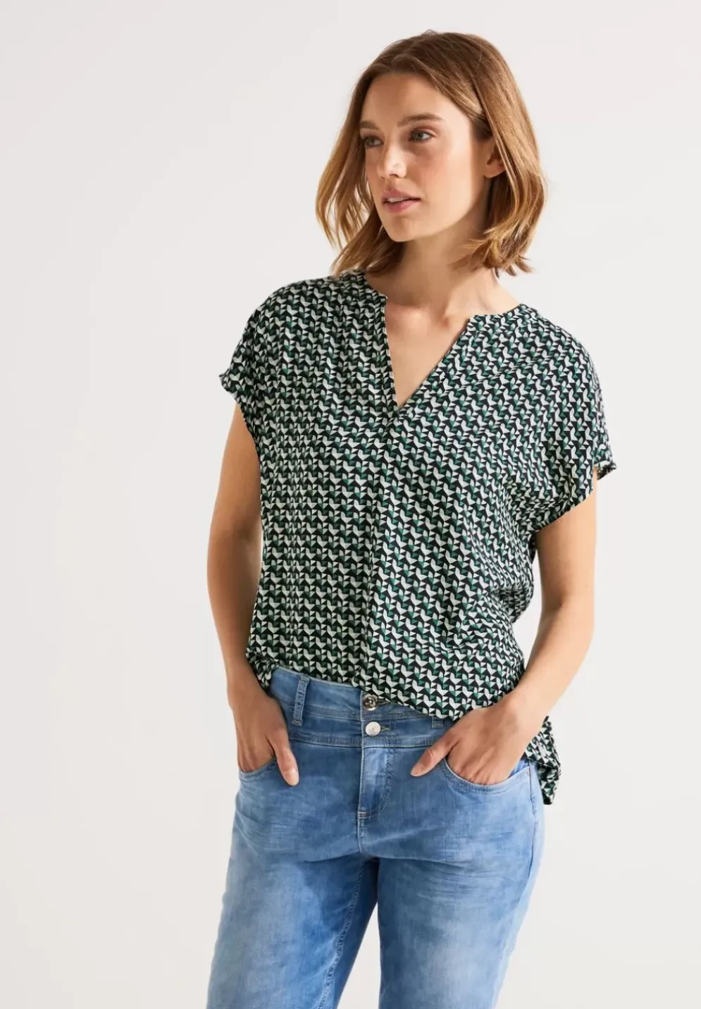 Blusenshirt Mit Minimalprint