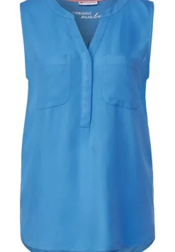 Blusentop In Unifarbe