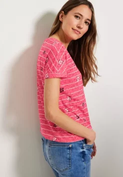 Burn Out T-Shirt Mit Print