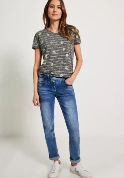 Burn Out T-Shirt Mit Print