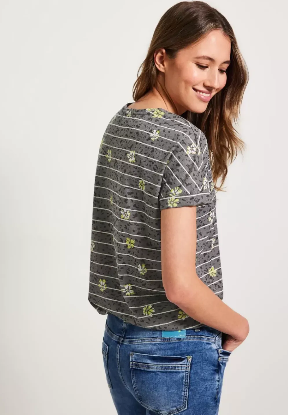 Burn Out T-Shirt Mit Print
