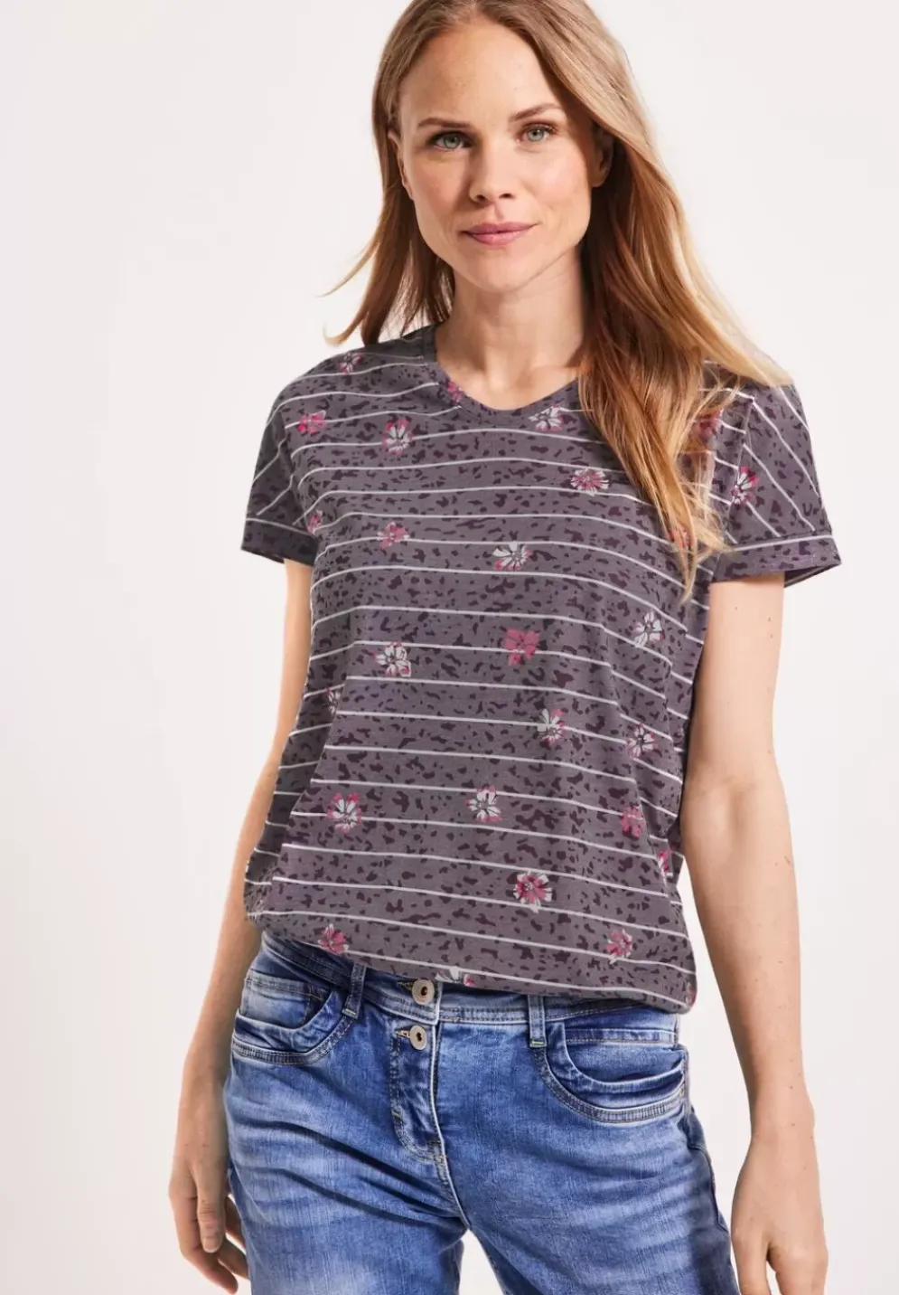 Burn Out T-Shirt Mit Print