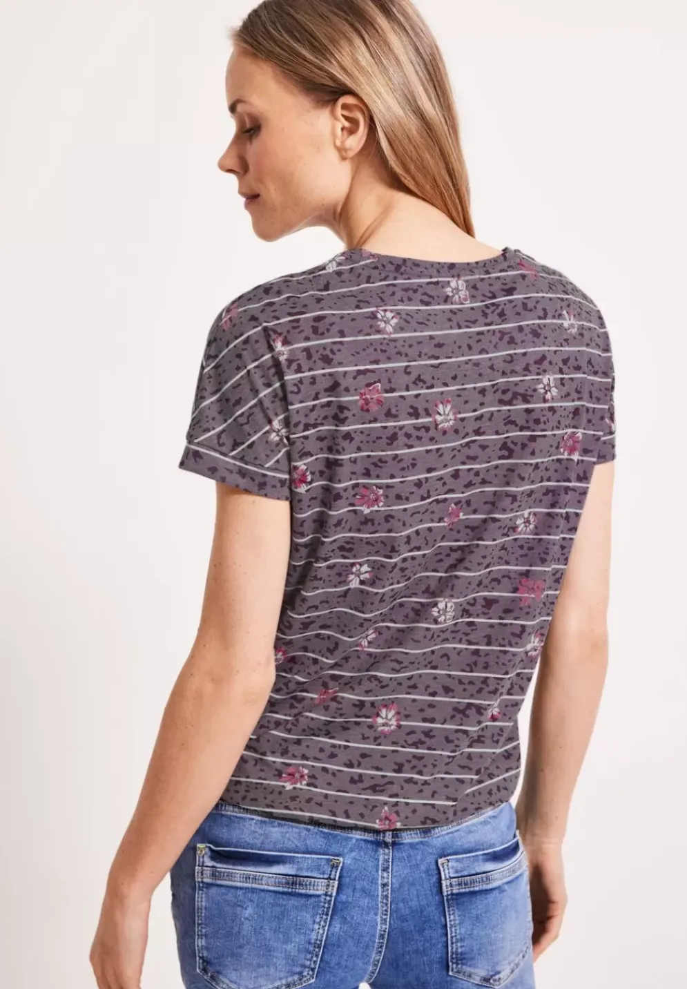 Burn Out T-Shirt Mit Print