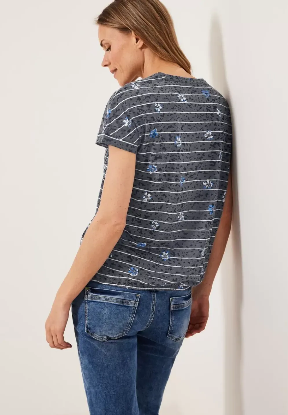 Burn Out T-Shirt Mit Print