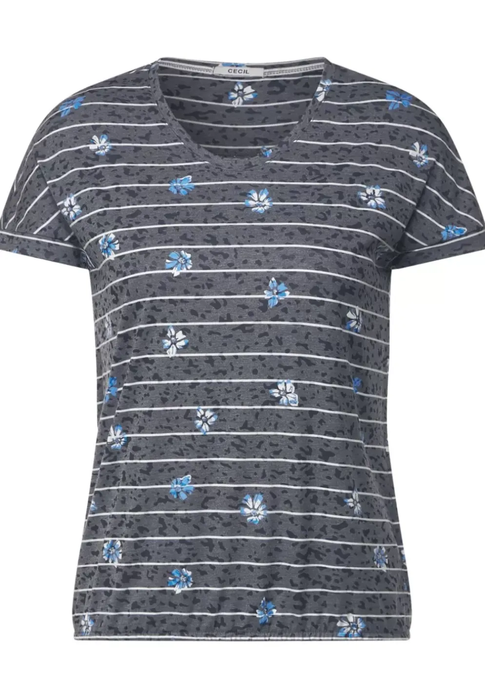 Burn Out T-Shirt Mit Print