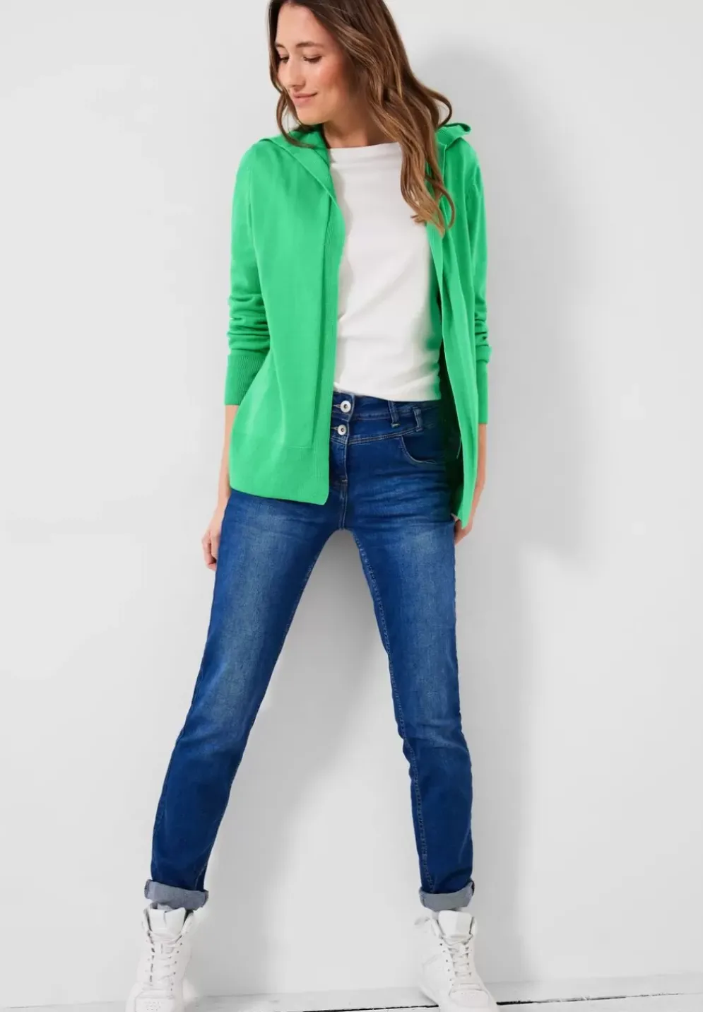 Cardigan Mit Strukturmix