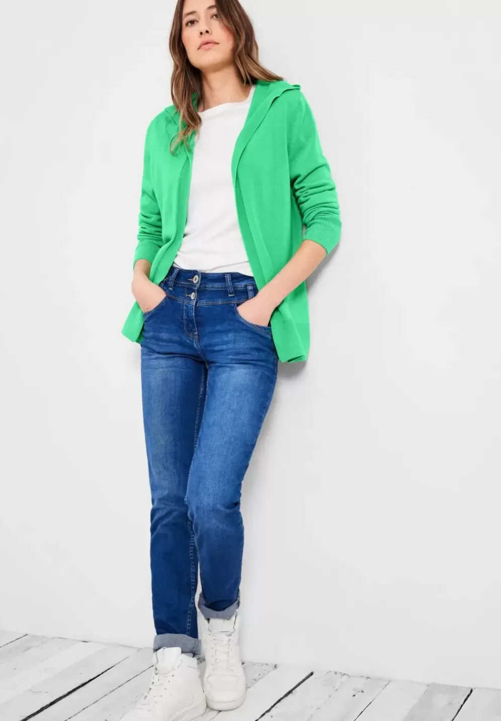 Cardigan Mit Strukturmix