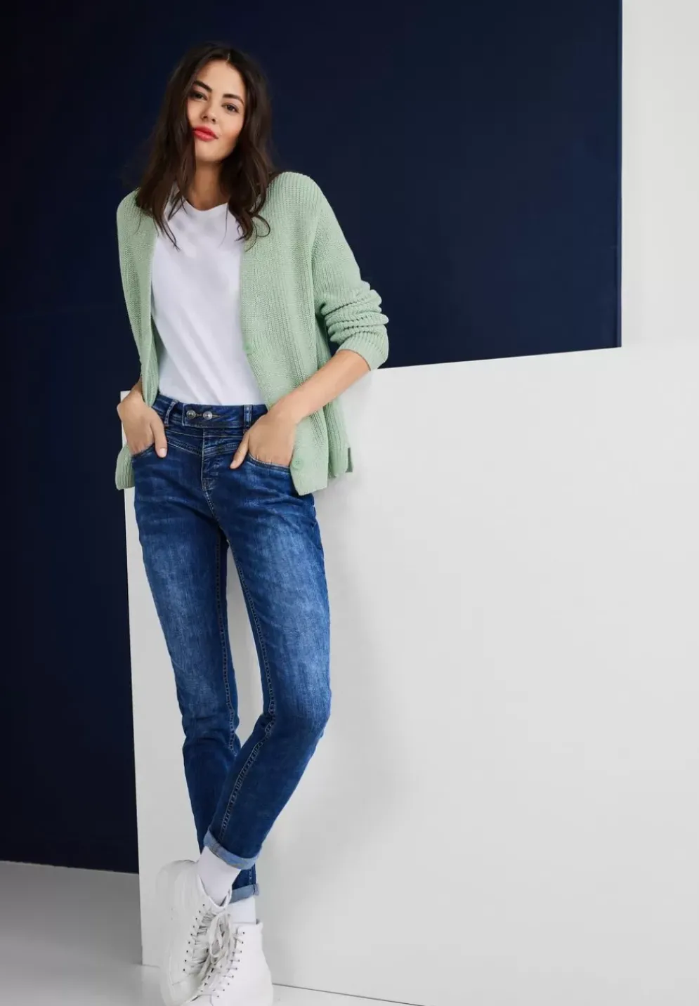 Cardigan Mit V-Ausschnitt