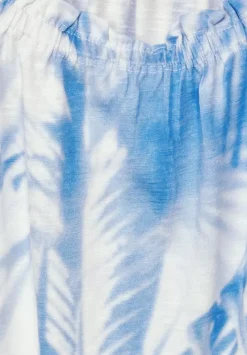 Carmenshirt Mit Blatterprint