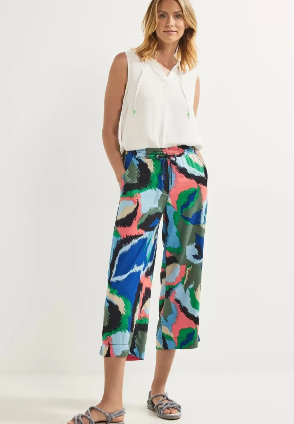 Casual Fit Hose Mit Print