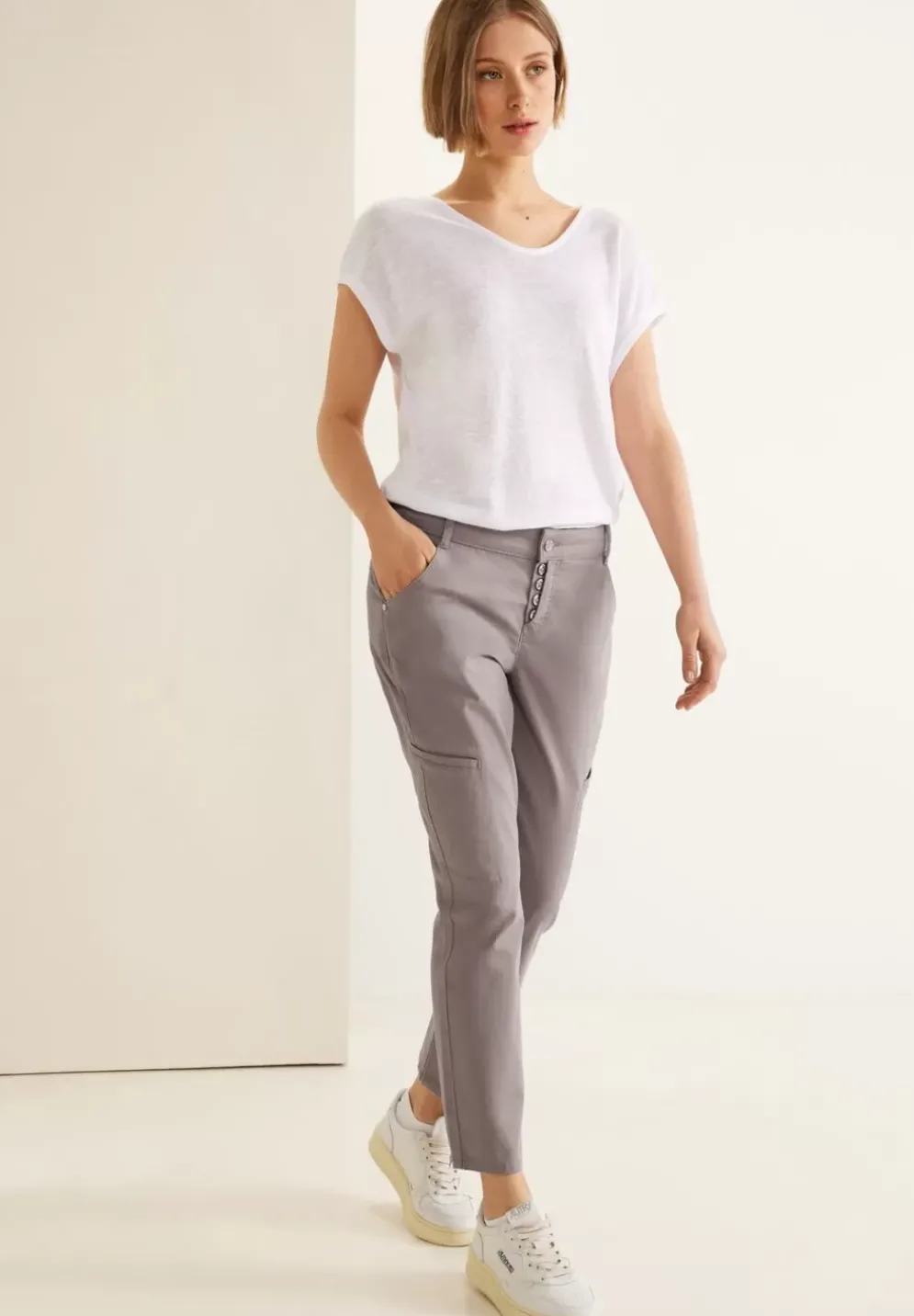 Casual Fit Hose Mit Stretch