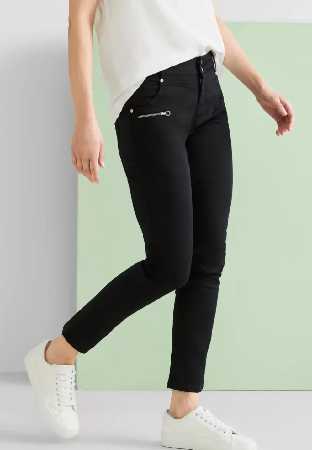 Casual Fit Hose Mit Zipper