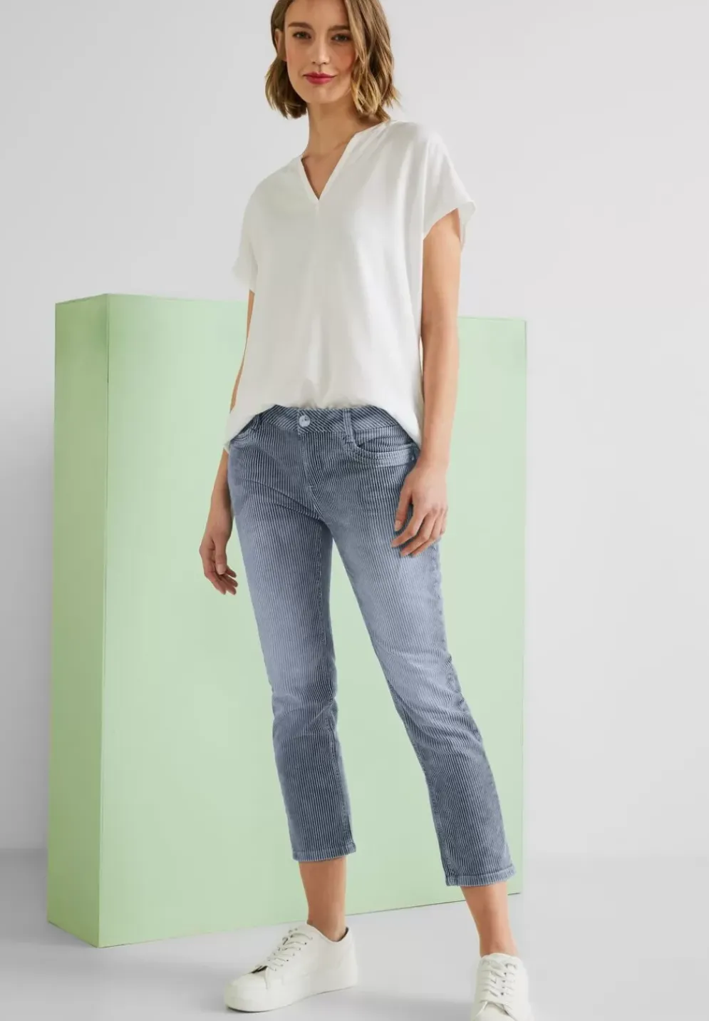 Casual Fit Streifenhose