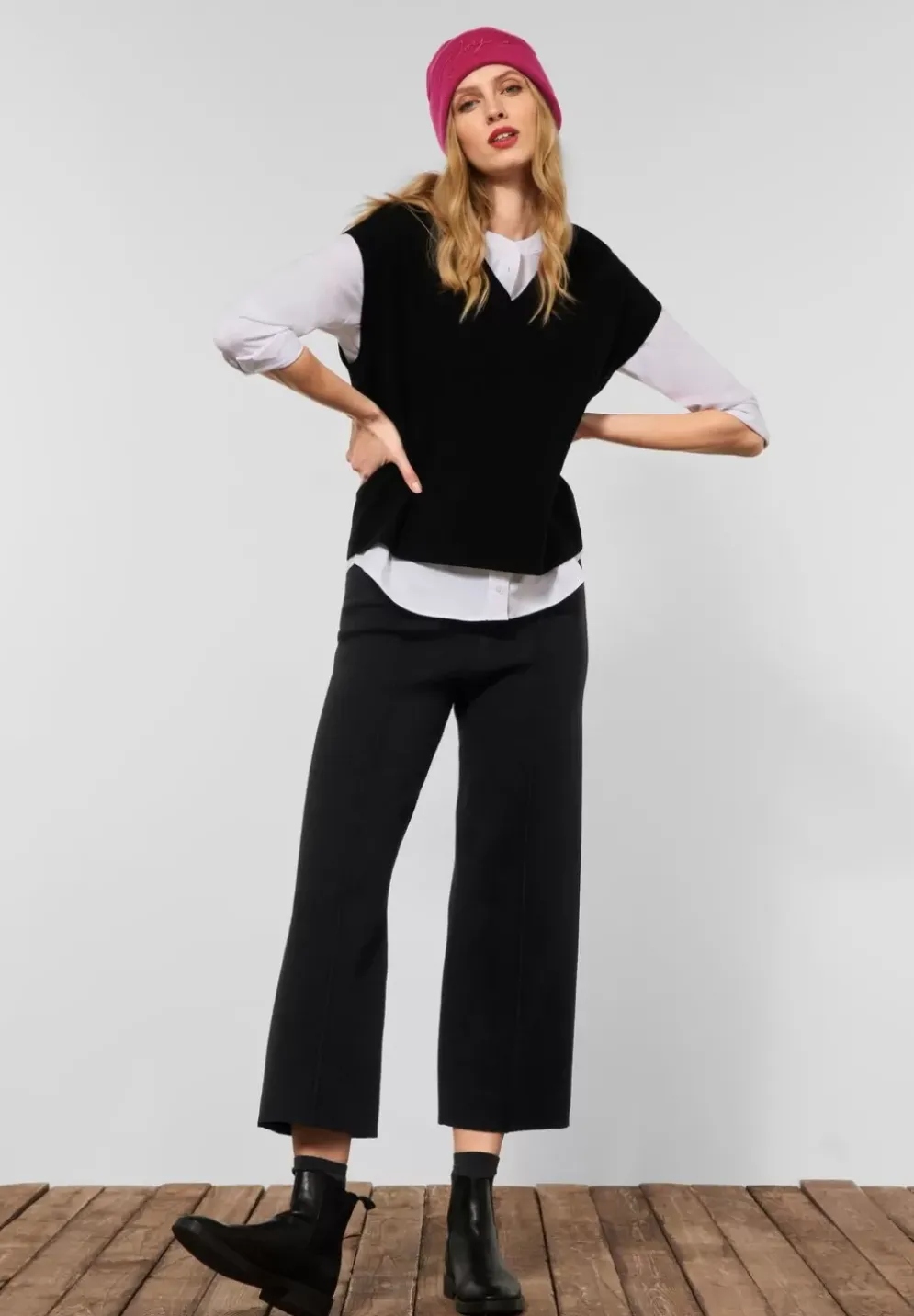 Casual Fit Strickhose