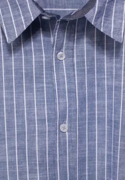 Chambray Hemd Mit Streifen