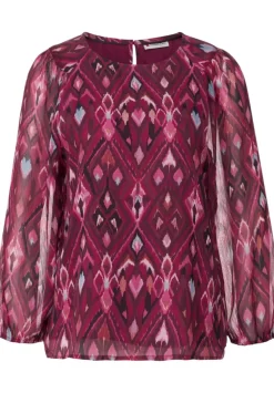 Chiffonbluse Mit Ikat-Print