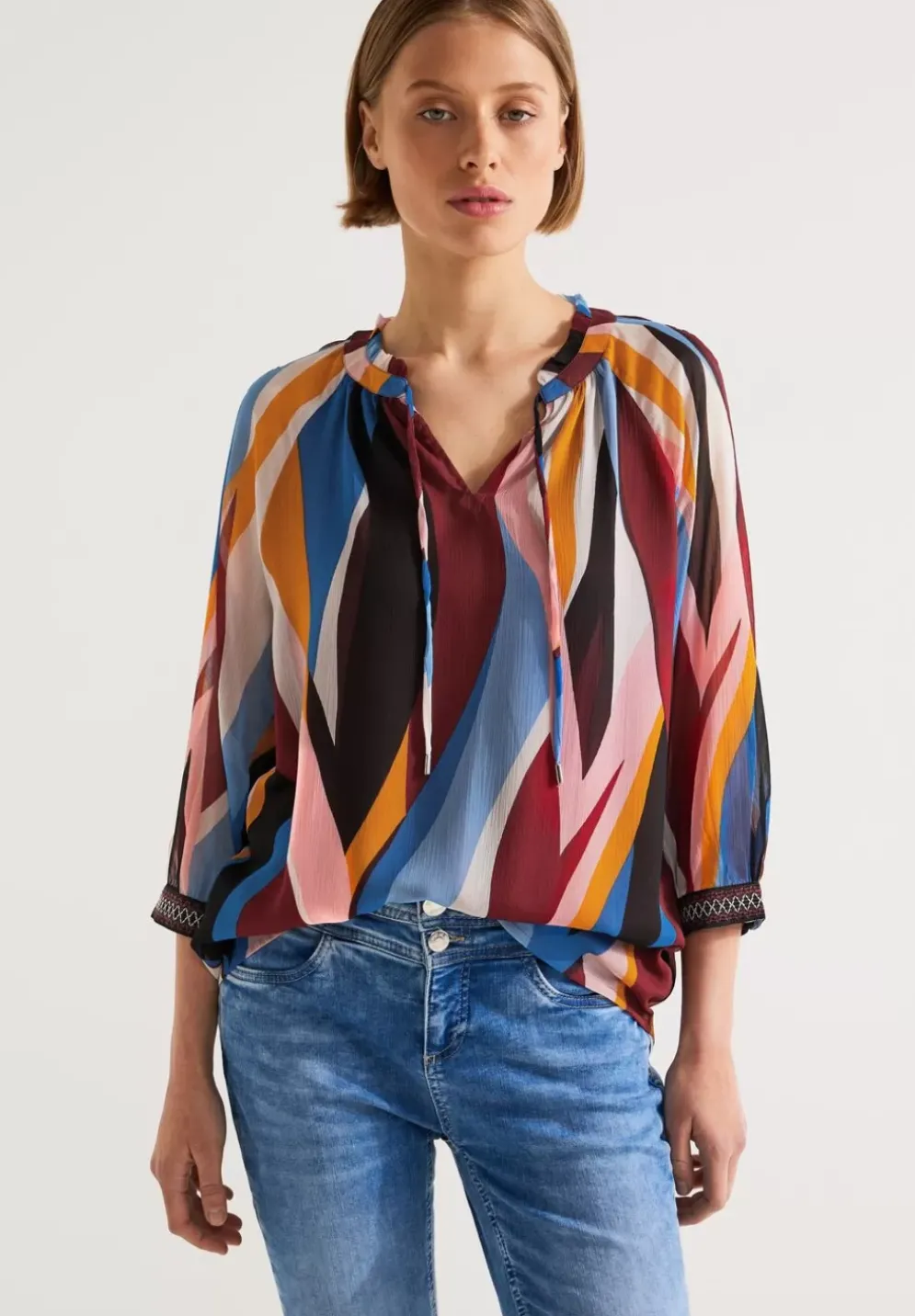 Chiffonbluse Mit Print